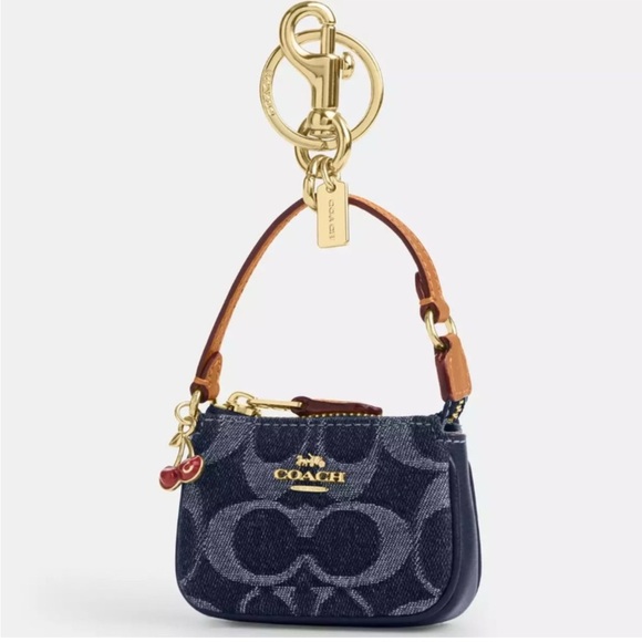Coach Accessories - NWT | COACH Mini Nolita Bag Charm in Signature Denim